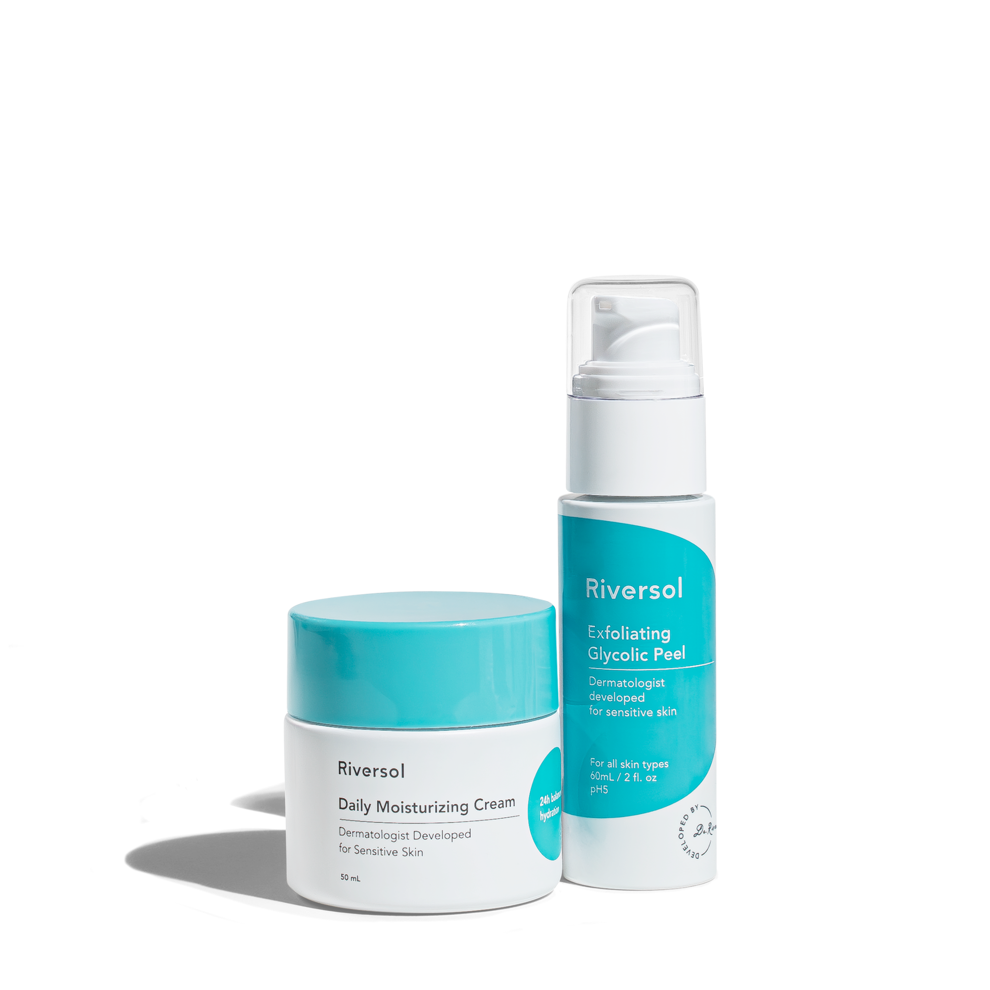 Exfoliating and Moisturizing Duo Riversol Dermatologist Developed
