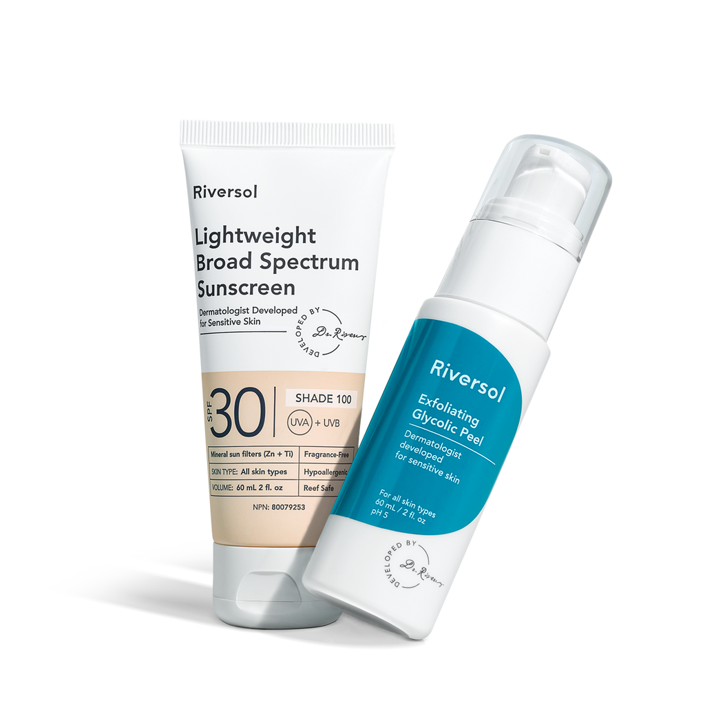 Glycolic Peel + Sunscreen Duo