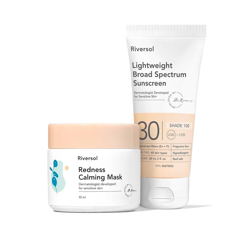 Redness Calming Mask and SPF 30 Broad Spectrum Sunscreen