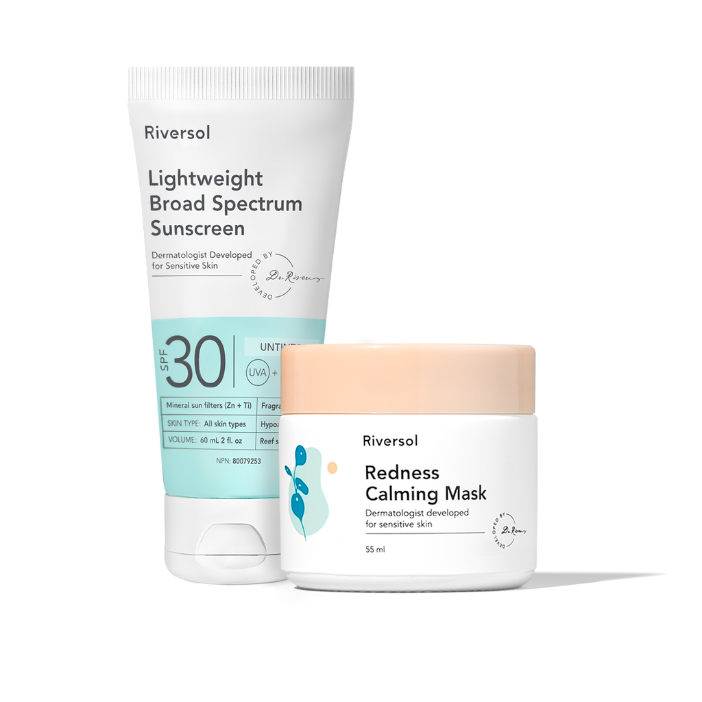Redness Calming Mask and SPF 30 Broad Spectrum Sunscreen