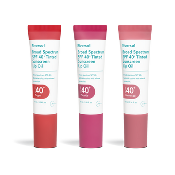 3 pack of Broad Spectrum SPF 40+ Tinted Sunscreen Lip Oil