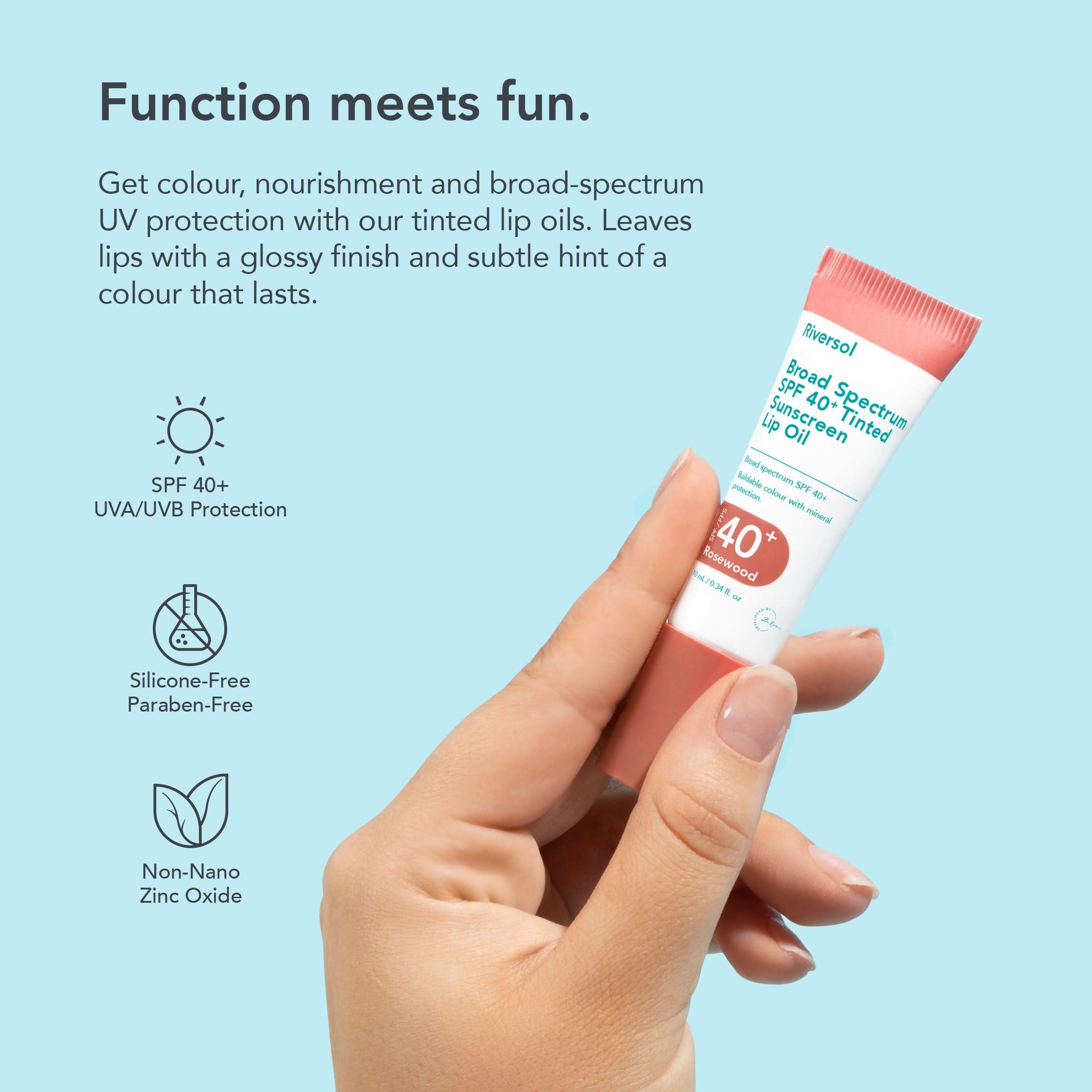 3 pack of Broad Spectrum SPF 40+ Tinted Sunscreen Lip Oil