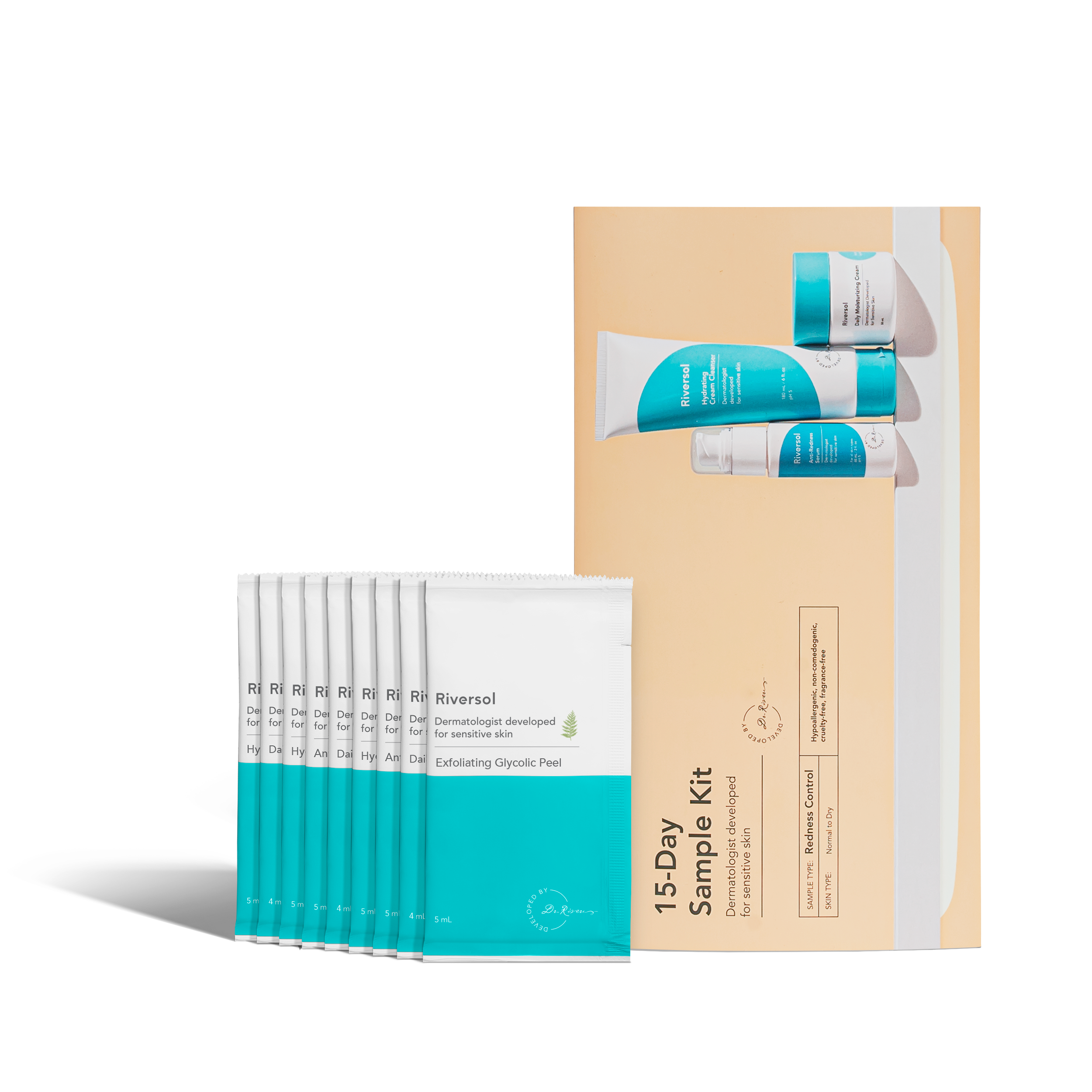Riversol 15-Day Redness Control Sample Kit - Normal to Dry Skin
