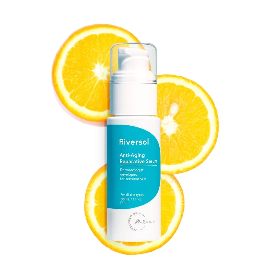 Riversol Anti-Aging Serum with orange slices