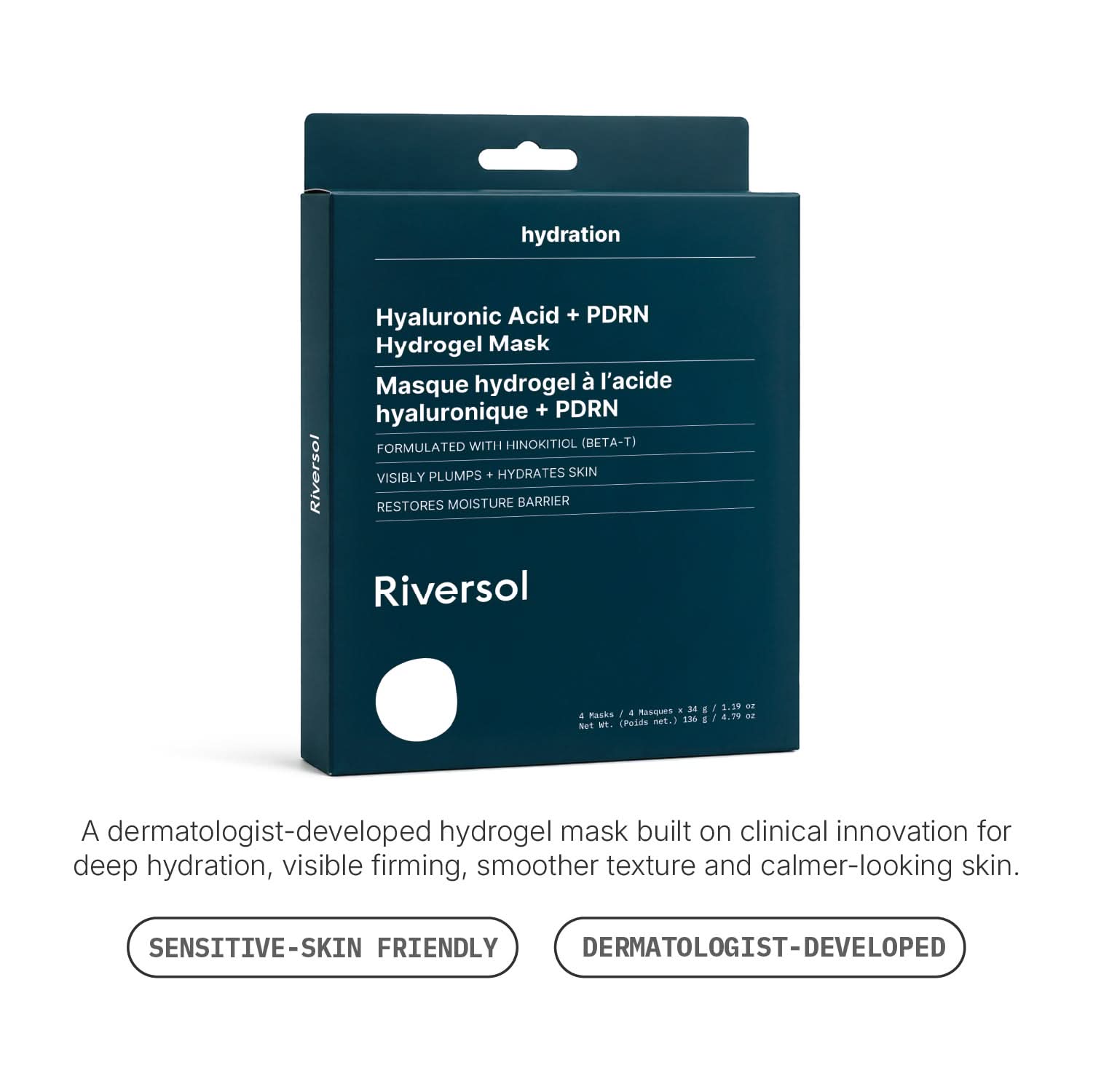 Hyaluronic Acid + PDRN Hydrogel Mask (4-Pack)