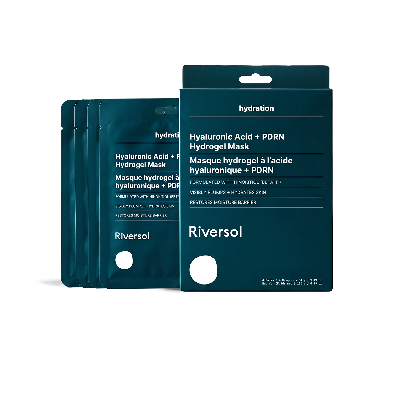 Hyaluronic Acid + PDRN Hydrogel Mask (4-Pack)