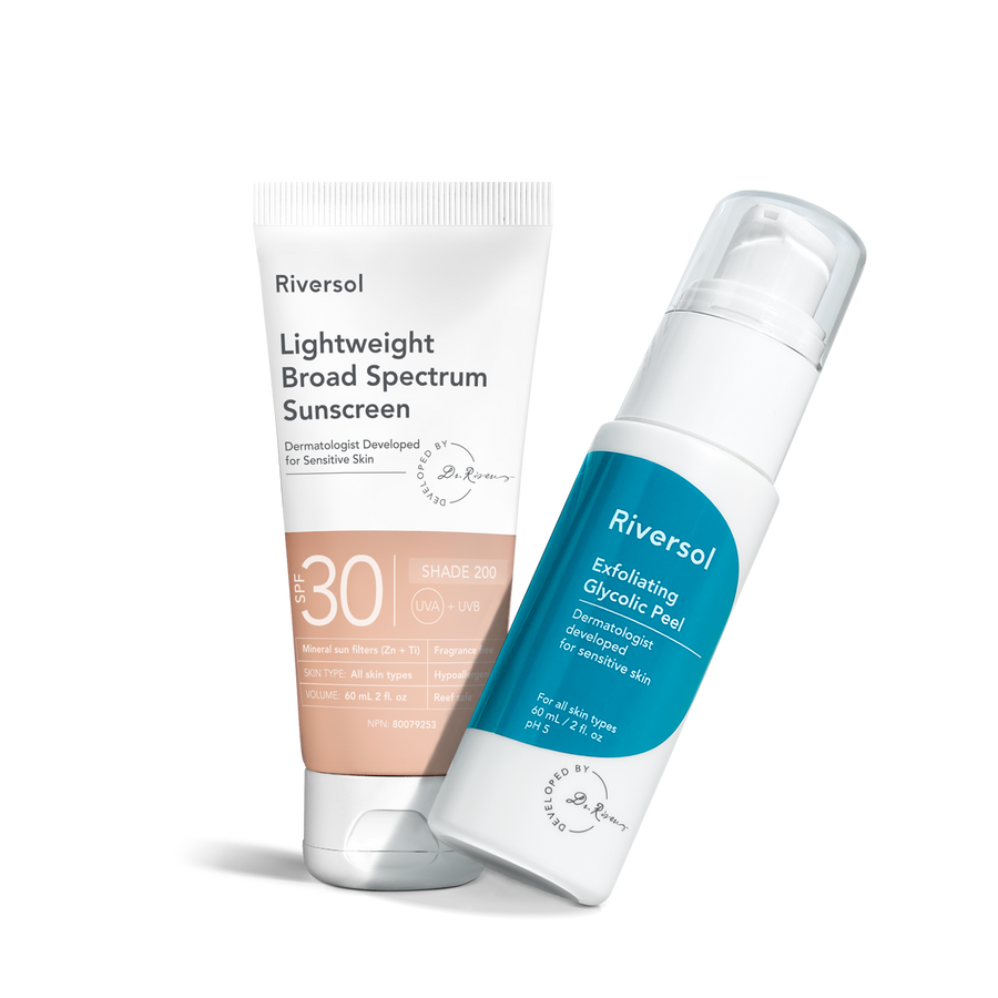 Glycolic Peel + Sunscreen Duo