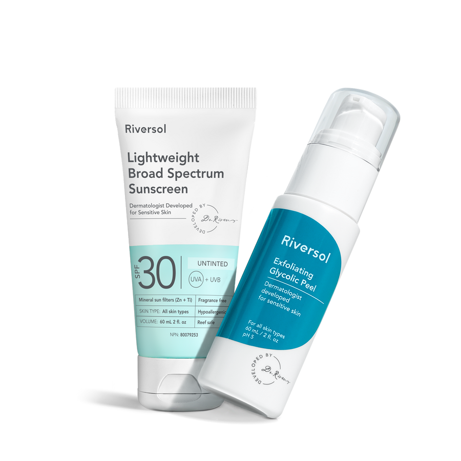 Glycolic Peel + Sunscreen Duo