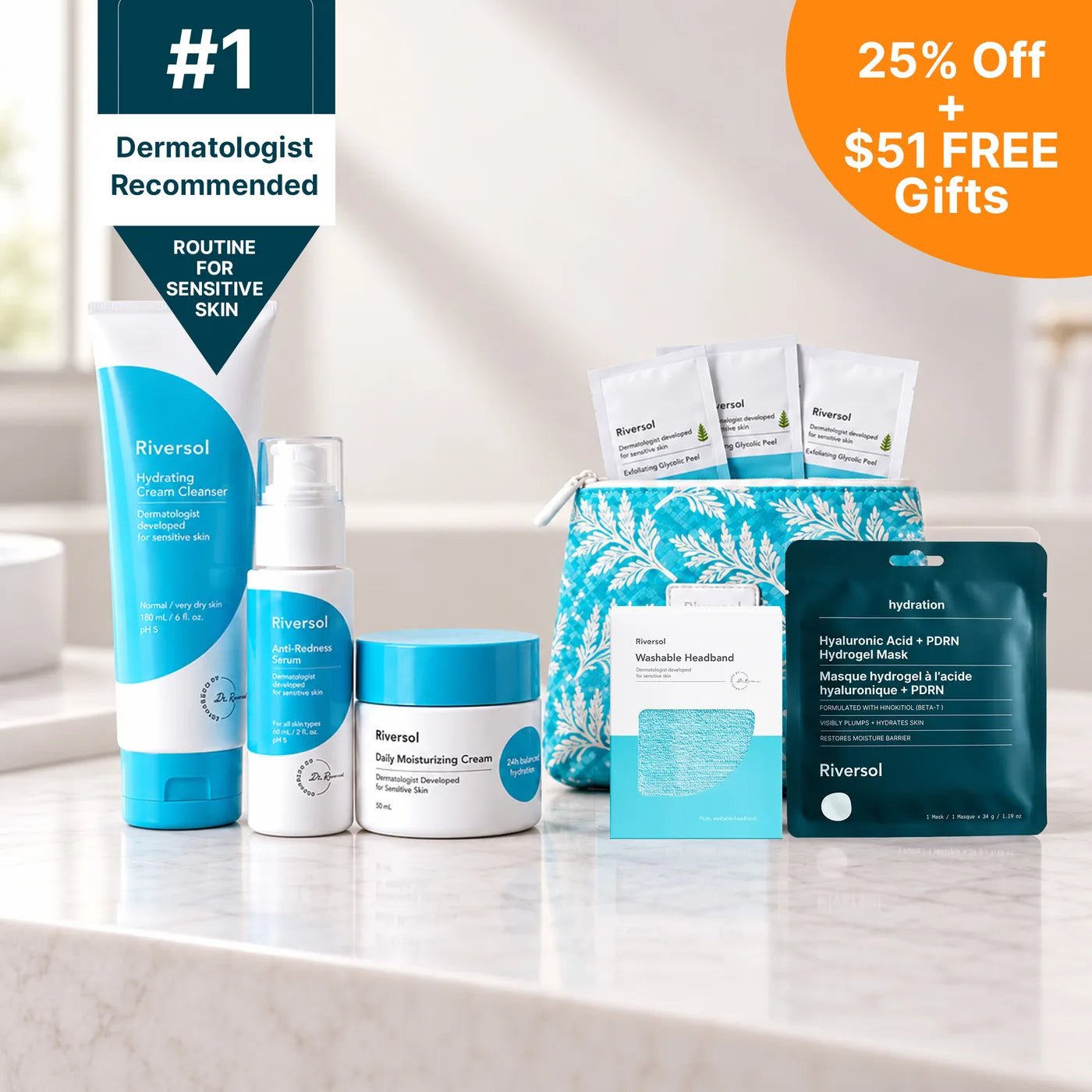 Riversol Redness Control Trio with welcome gifts