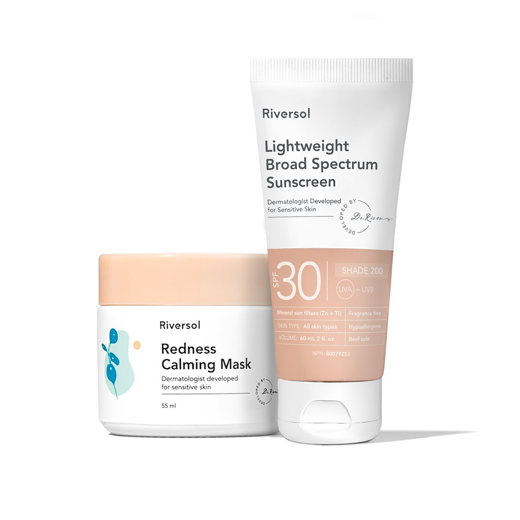 Redness Calming Mask and SPF 30 Broad Spectrum Sunscreen