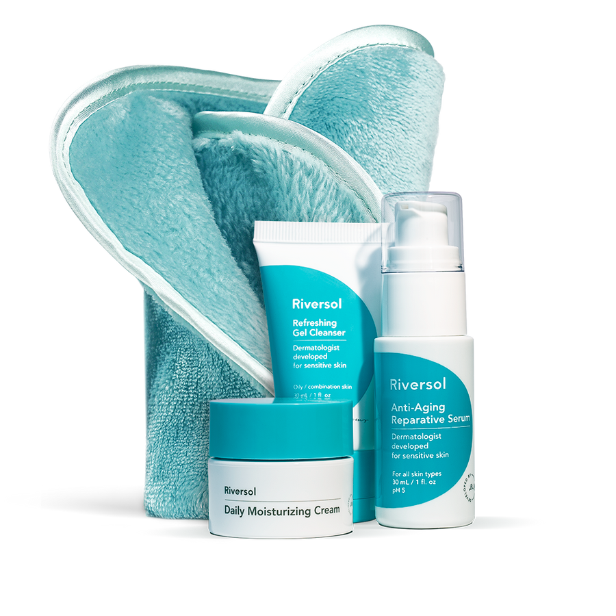 Anti-Aging Starter Trio and Microfibre Facecloth
